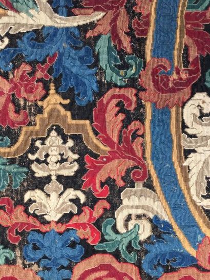 Tapestry hanging in wool stitch, Regency...