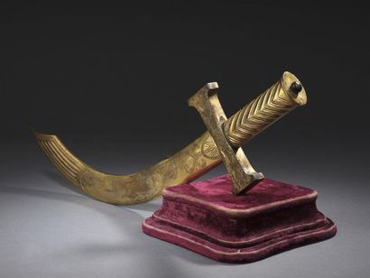Facing dagger, oriental style, 19th century
Curved...