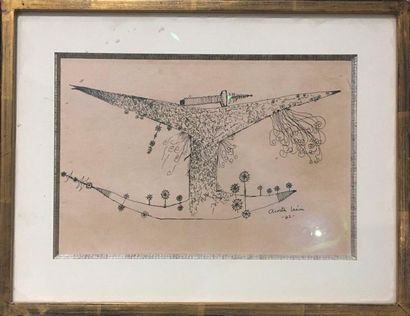 Angel ACOSTA LÉON (1932-1964) 
Untitled
Ink.
Signed...