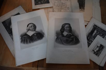 Lot de gravures et lithographies, XIXe siècle

Dont...