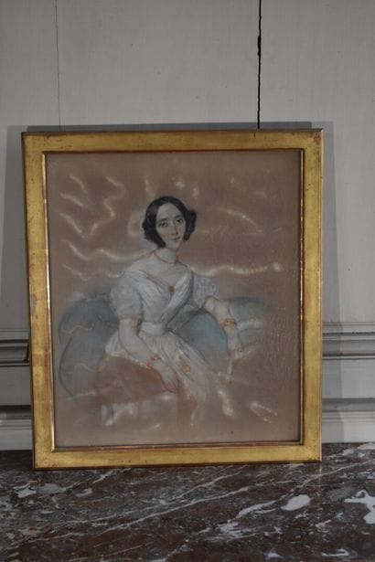 Ecole française vers 1840

Portrait de femme

Pastel

45...
