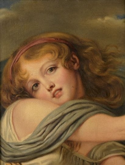 Dans le goût de Jean-Baptiste GREUZE

L'Effroi

Toile.

Restaurations...