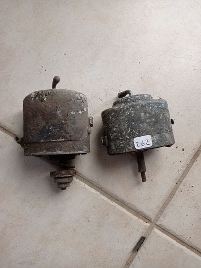 Pair of windscreen wiper motors.