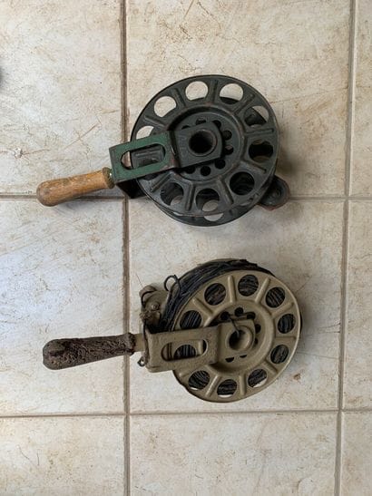 Set of 2 cable reels.