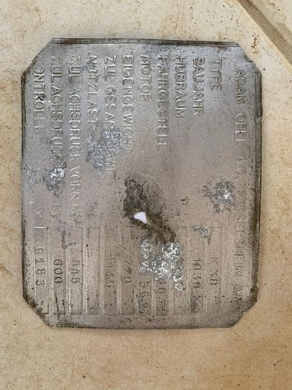 Plaque d'identification pour Opel - Kadett...