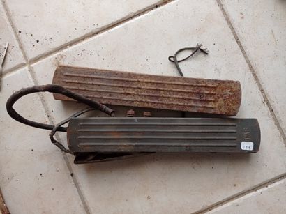 Pair of vehicle indicators.