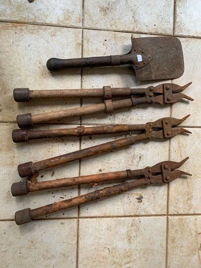 Set of 3 insulated shears and a trenching...