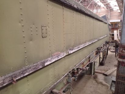 Floating bridge barge, model PF9, with trailer,...