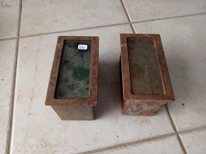 Pair of armor optics.