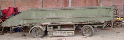 Floating bridge barge, model PF9, with trailer,...