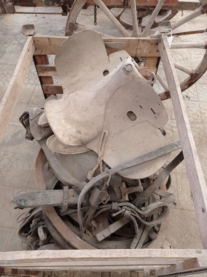 Lot of saddles, harnesses and miscellane...