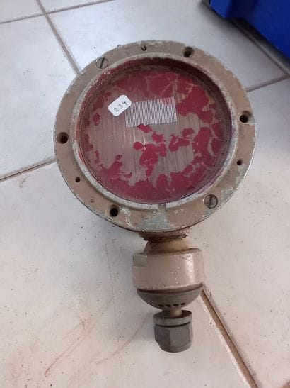 Tank light, with support.