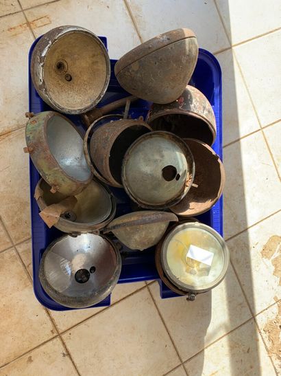 Incomplete set of headlights and optics.