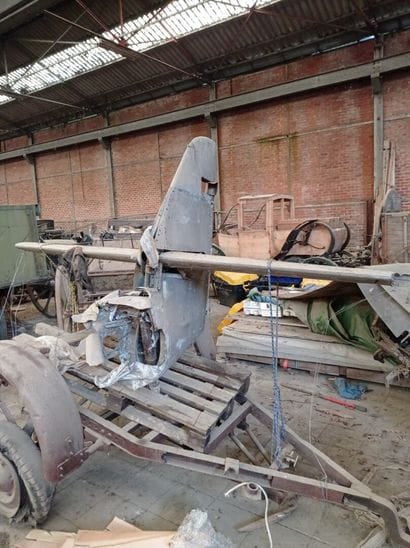 Restant de queue d'un avion Messerschmitt...