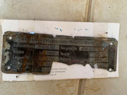 Plaquette d'identification de Raupenschlepper...