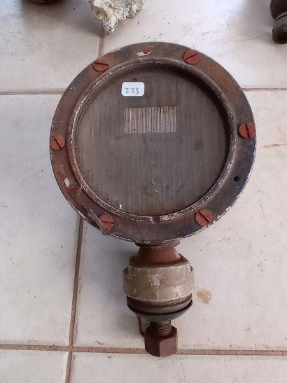 Tank light, with support.