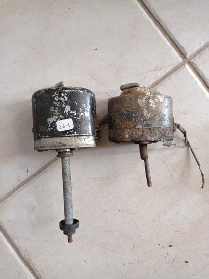 Pair of windscreen wiper motors.