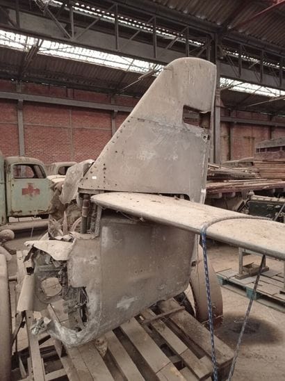 Restant de queue d'un avion Messerschmitt...