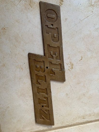 Opel Blitz truck radiator emblem.