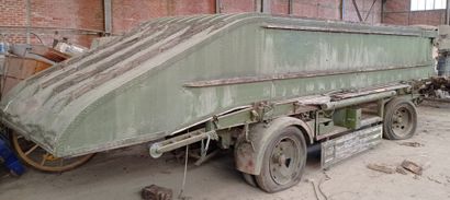 Floating bridge barge, model PF9, with trailer,...