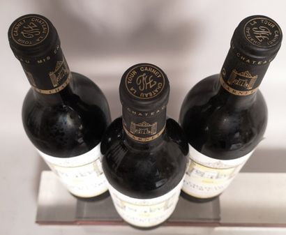 3 bottles Château La TOUR CARNET - Haut Médoc...