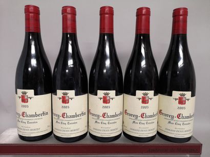 5 bouteilles GEVREY CHAMBERTIN 