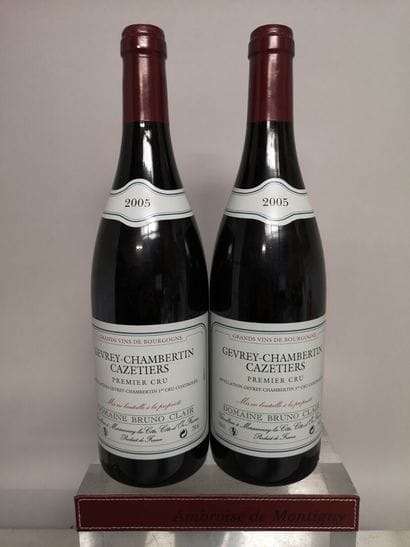 2 bouteilles GEVREY CHAMBERTIN 1er Cru 