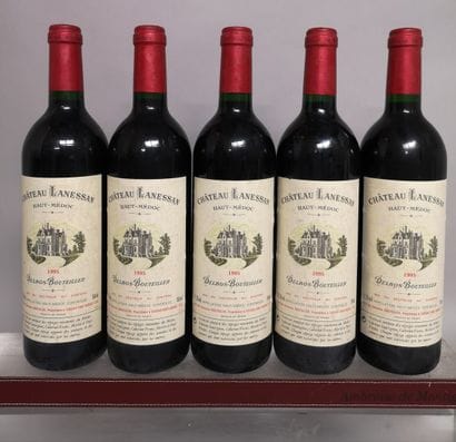 5 bottles Château LANESSAN - Haut Médoc 1995...