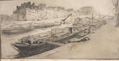 Edgar CHAHINE (1874-1947) 

Vieux Paris,...