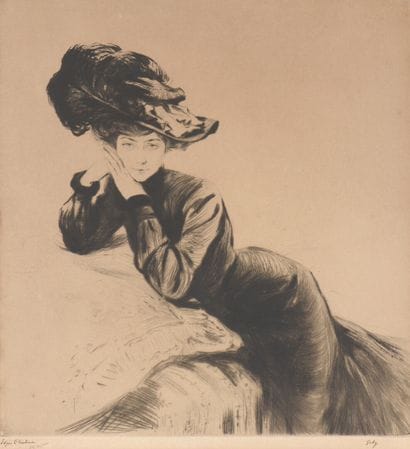 Edgar CHAHINE (1874-1947) 

Gaby, 1901 

Pointe-sèche,...