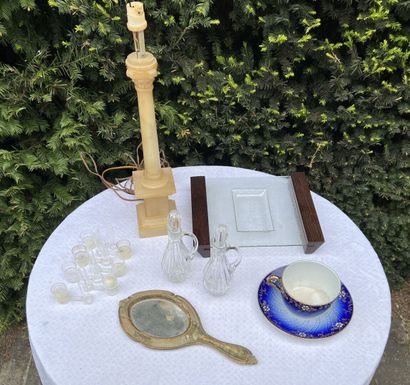 MANNETTE including :

A pair of decanters,...