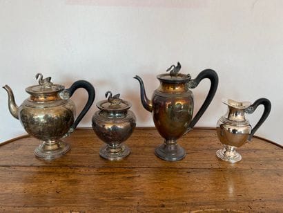 Restoration style silver plated tea and coffee...