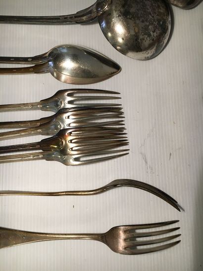 MANNETTE of silver plated metal model net...