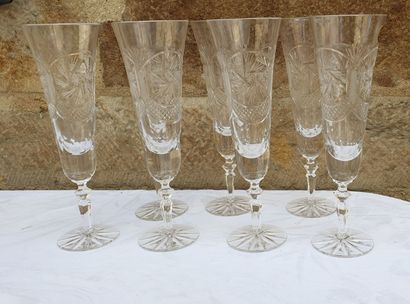 Lot of cut crystal glassware, XIX and XXth...
