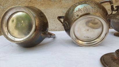 Coffee and tea set in silver, Minerve mark.

Including...