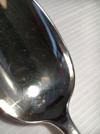 Part of a menagere in metal, flat model,...