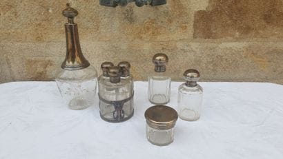 Toiletries including crystal bottles and...
