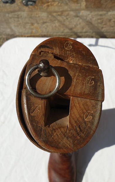 Paire de bottes d'officier en cuir.

H.52,...