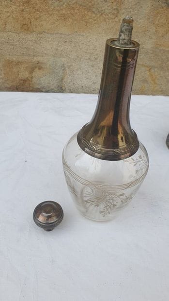 Toiletries including crystal bottles and...