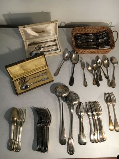 MANNETTE of silver plated metal model net...
