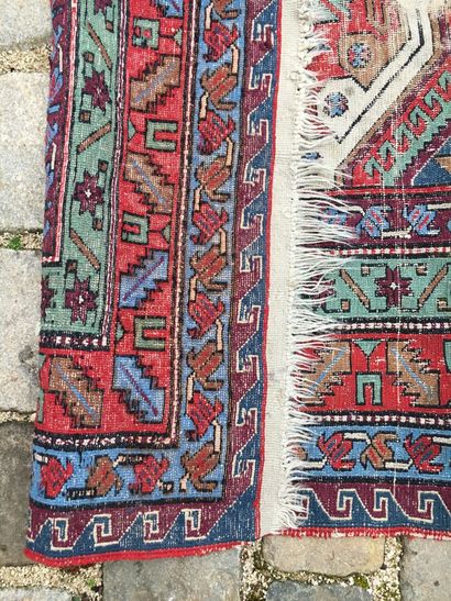 CAUCASUS, XXth century

Wool carpet with...