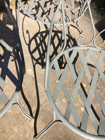 Four garden armchairs, 19th century

In wrought...