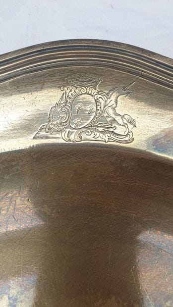 Silver dish with five contours. Paris 1752/1753....
