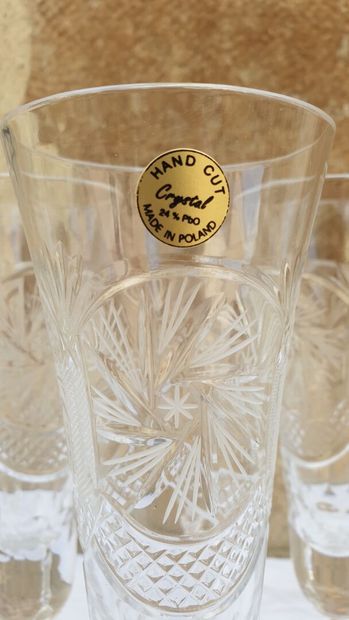 Lot of cut crystal glassware, XIX and XXth...