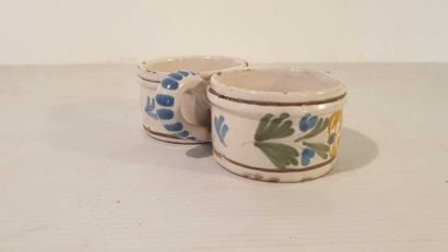 Nevers earthenware oil and vinegar cruet...