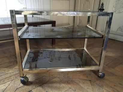 Coffee table in glass and wood rectangular

H....