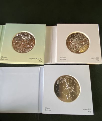 Silver coins - Monnaie de Paris

Lot of five...