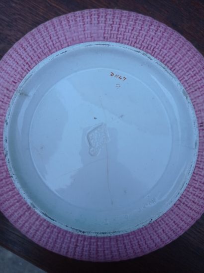 Lot including two basins of toilet, two pots...