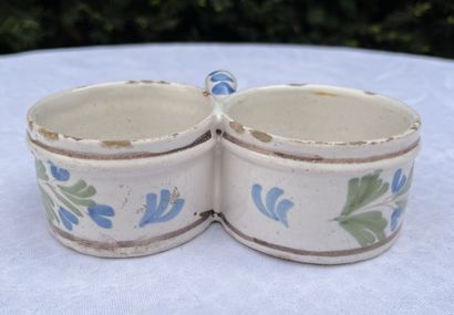 Nevers earthenware oil and vinegar cruet...