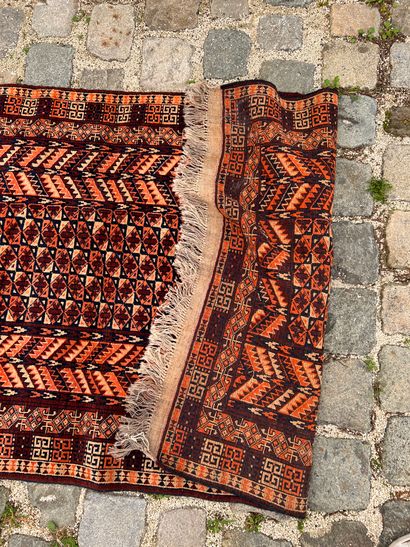 CAUCASUS, XXth century

Two carpets in wool...